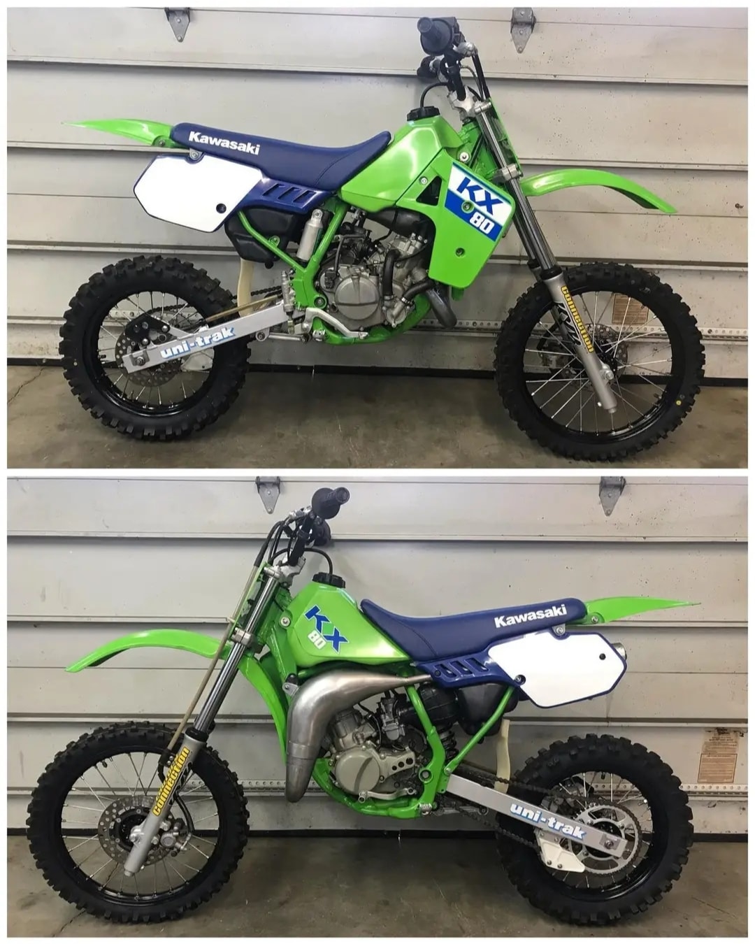 Kx80ccオフロードバイク 緑と青のフレーム KAWASAKI KX 80 😱😍😍🔥 #kawasaki #kx80