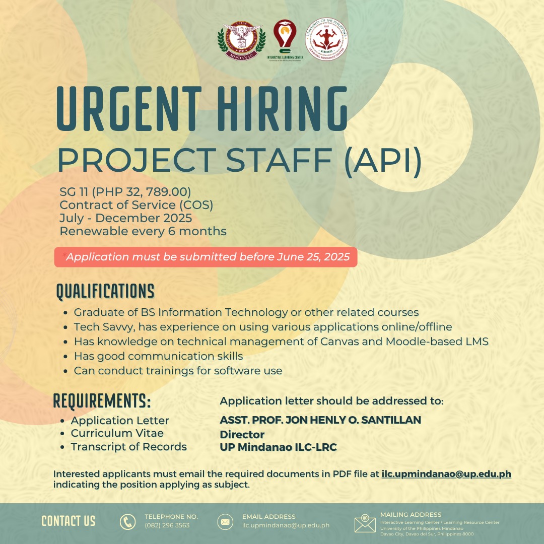 URGENT HIRING The Interactive Learning Center - Learning Resource ...