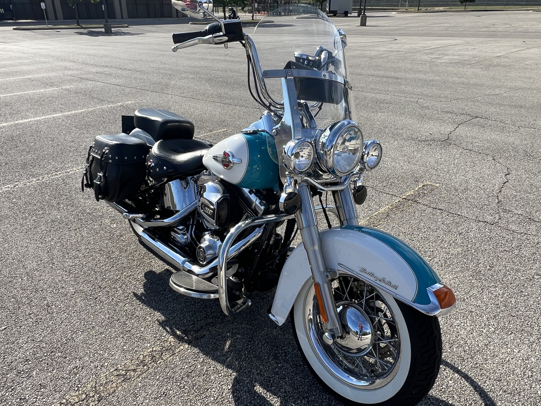 One of my favorite Harleys is a Heritage Softail stripped down to