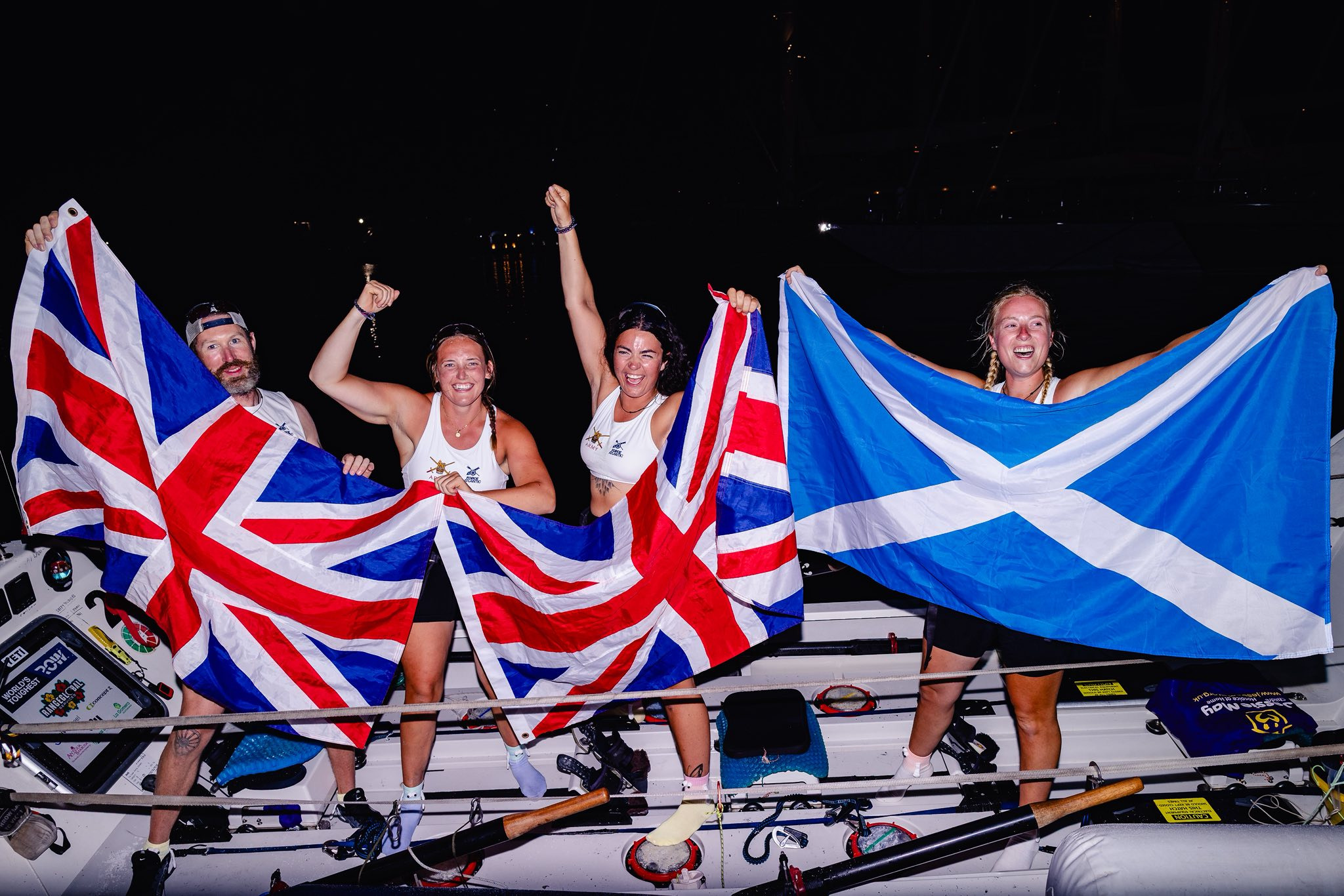 British - Force Atlantic have completed the World's Toughest Row in 45 ...