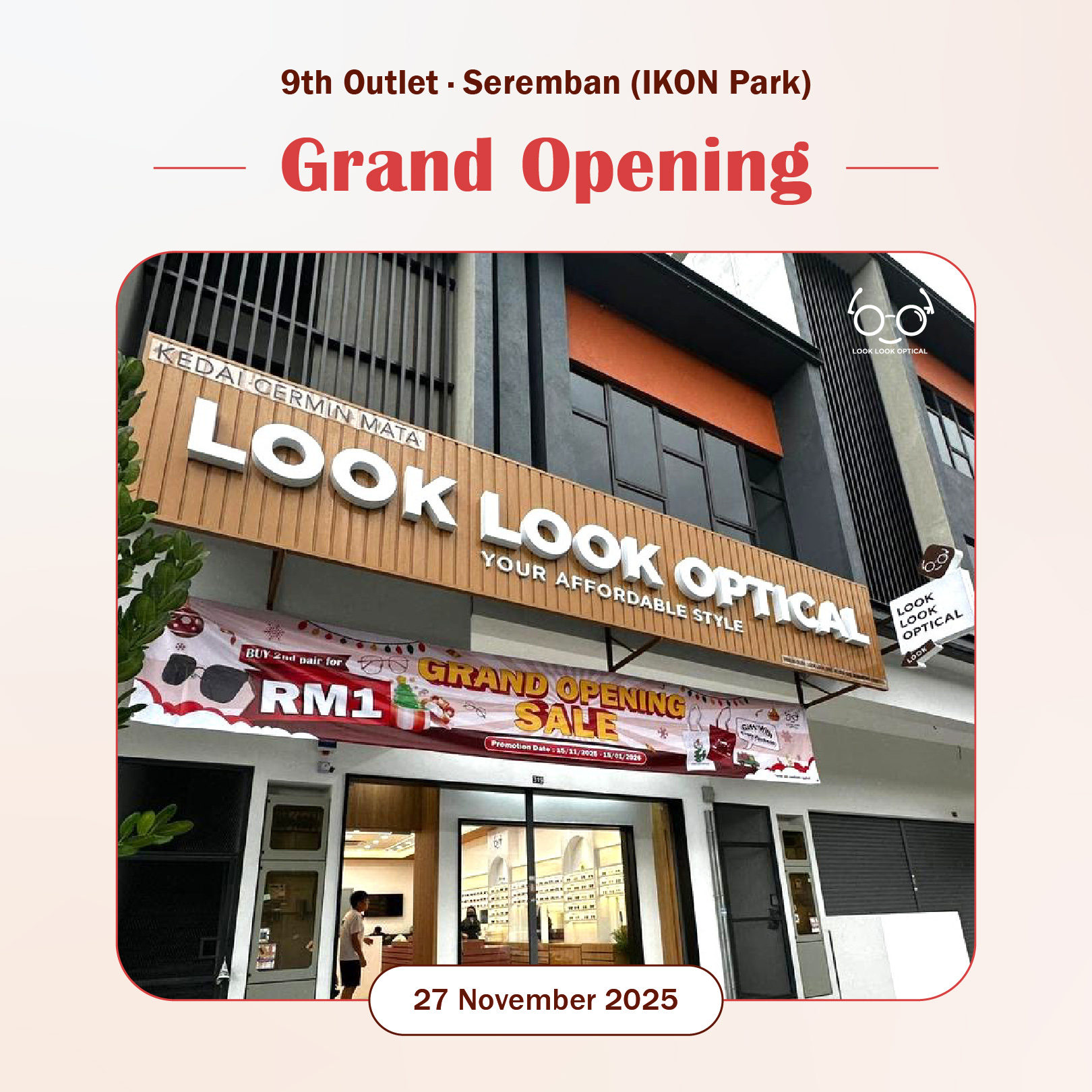 🎉 Grand Opening Alert! Our 9th Look... - Look Look Optical | Facebook