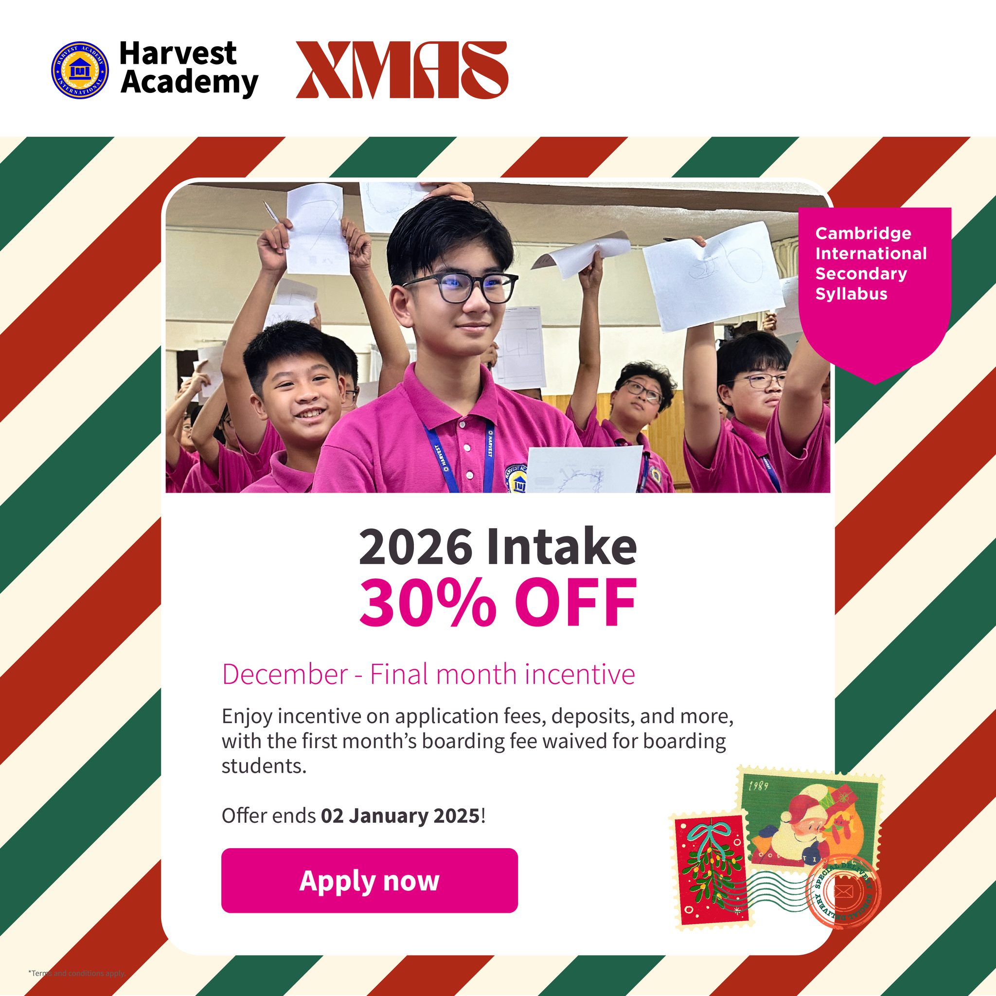 Harvest - 🌟 Final Month Incentive for 2026 Intake Full Boarding ...