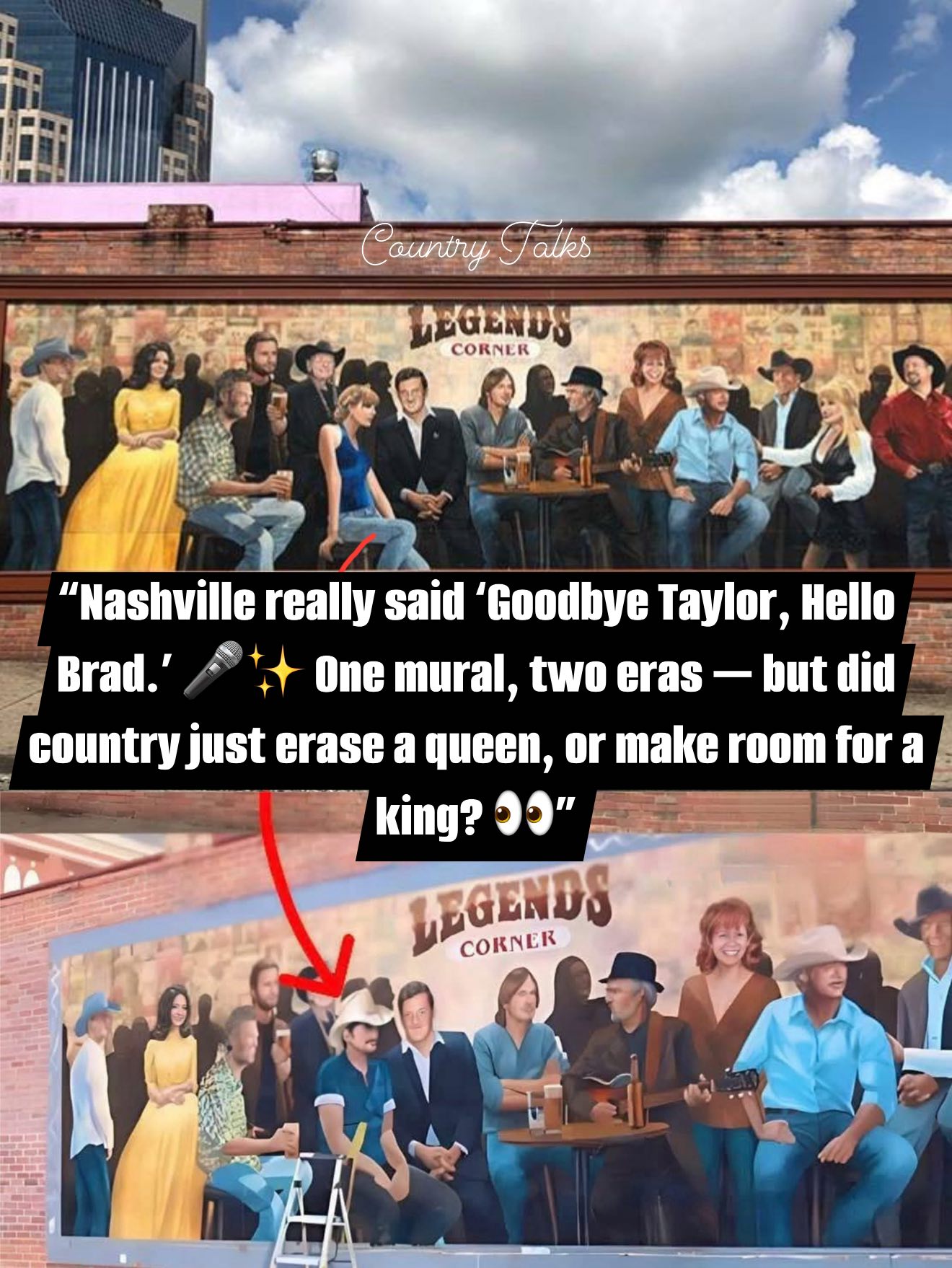 アート・デザイン・音楽 1989 Country  Collection & Colonial Nashville's iconic Legends Corner mural has always been a tribute