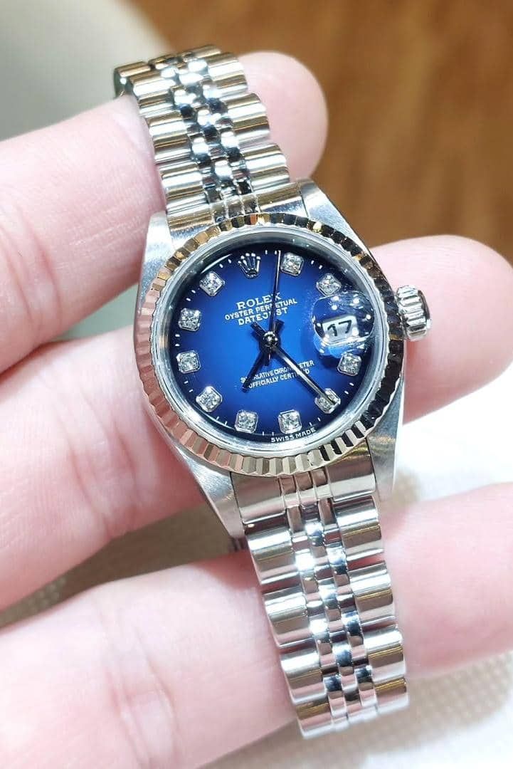 高冷御姐，气质仙女都可以驾驭💙 79174 渐变蓝Rolex Datejust Lady