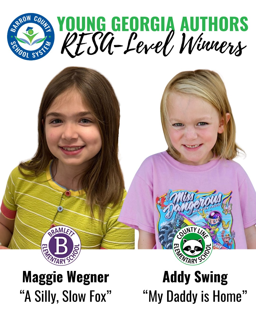 Barrow - Two BCSS students have won in the Northeast Georgia RESA's ...