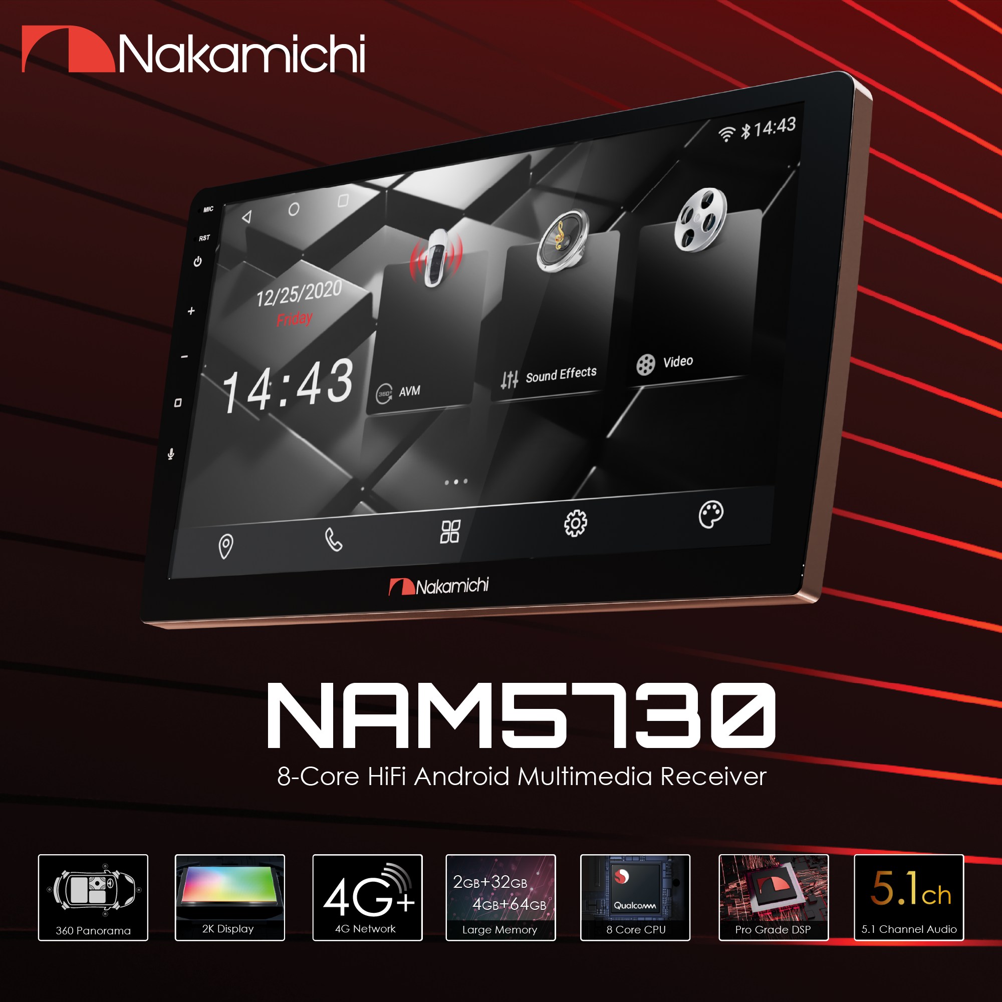 Featuring a redesigned Nakamichi operating system and paired with