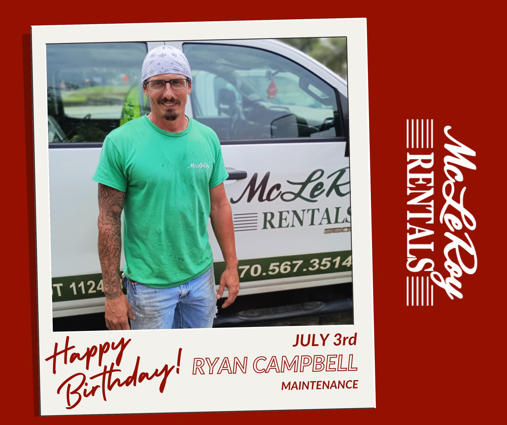 McLeRoy, - Help us wish a big (belated) Happy Birthday to Ryan Campbell ...