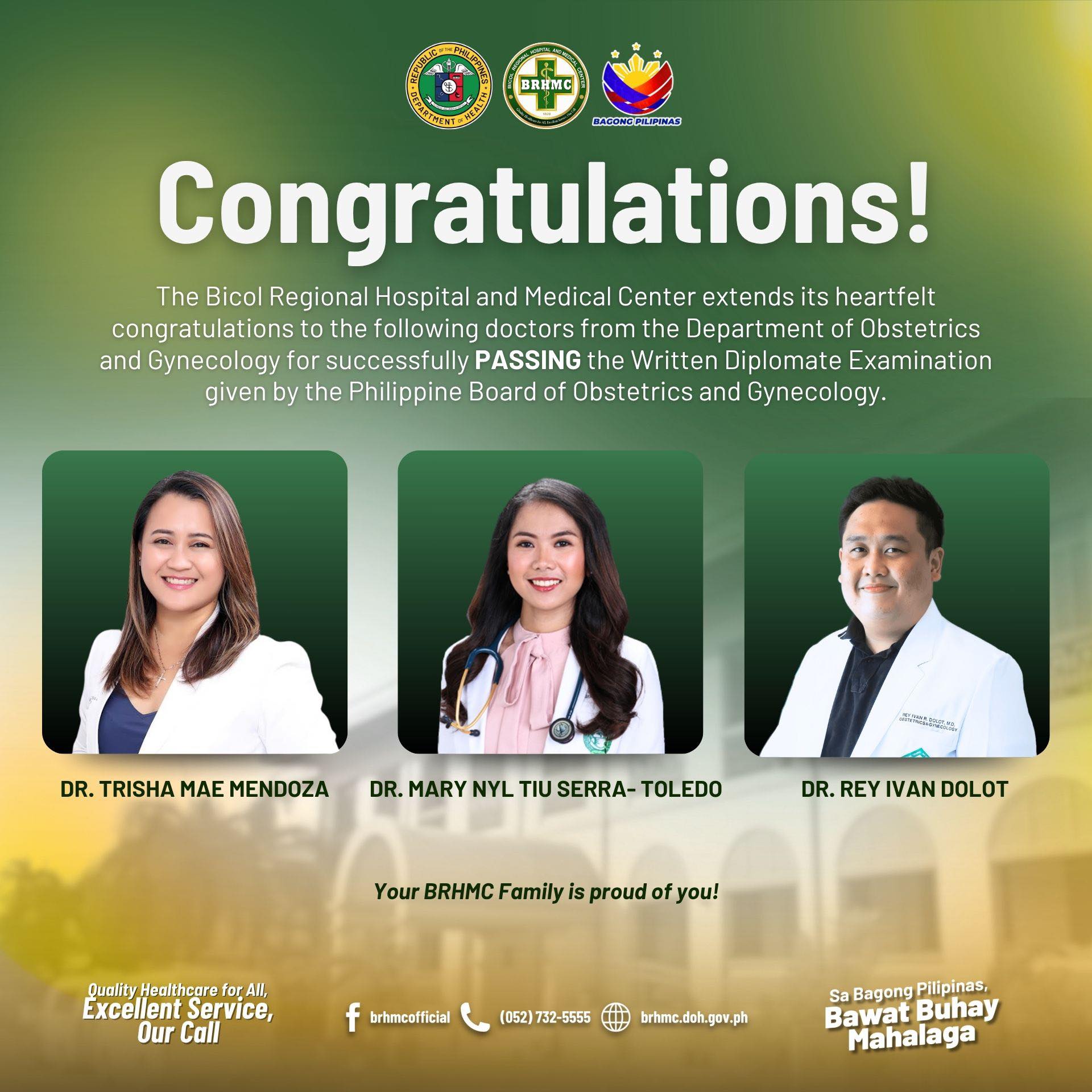 Bicol - 𝗖𝗼𝗻𝗴𝗿𝗮𝘁𝘂𝗹𝗮𝘁𝗶𝗼𝗻𝘀!👏 The Bicol Regional Hospital and Medical ...