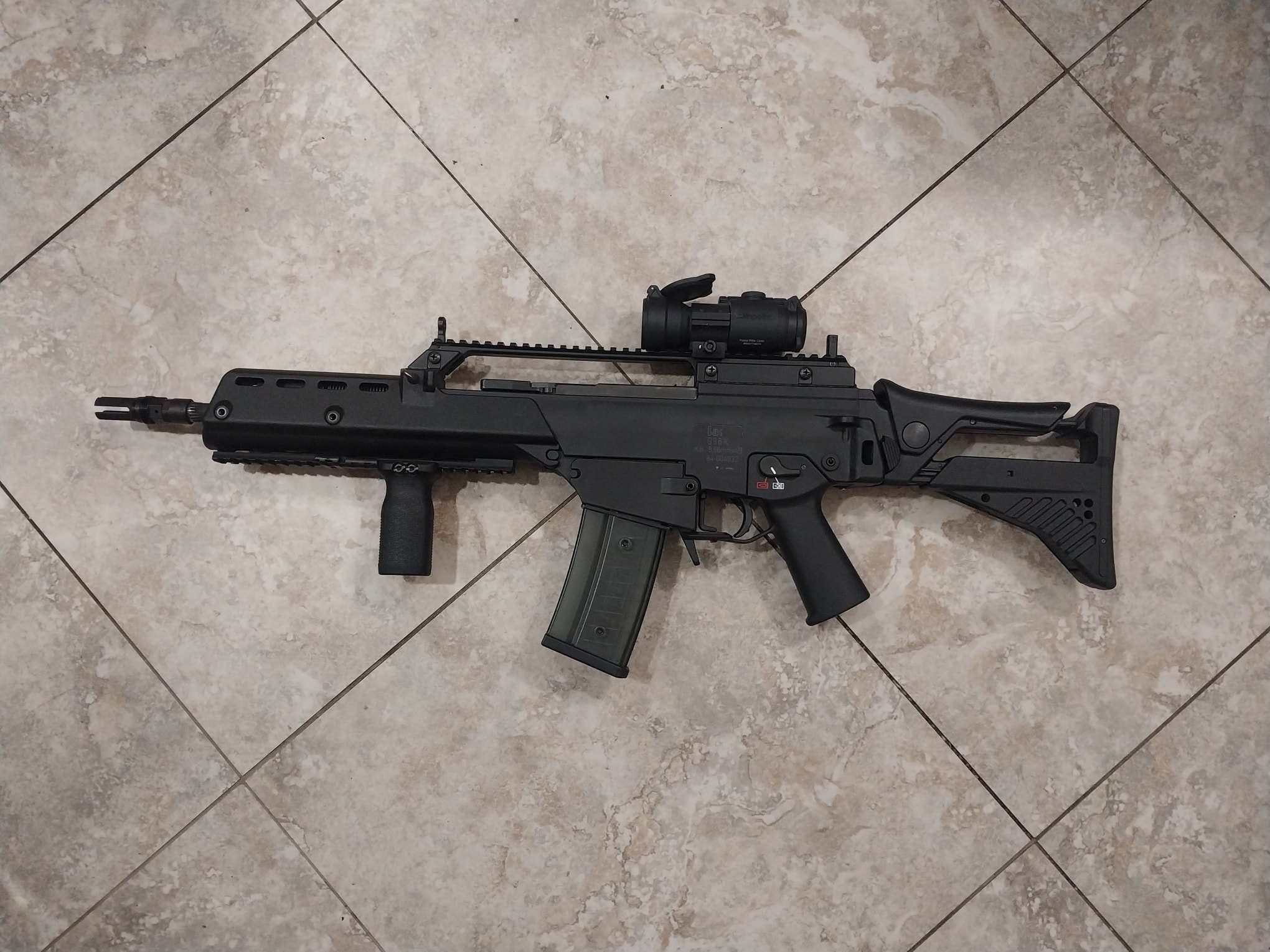 G36C.300Blk with the IDZ stock and the Troy C rail and front end.