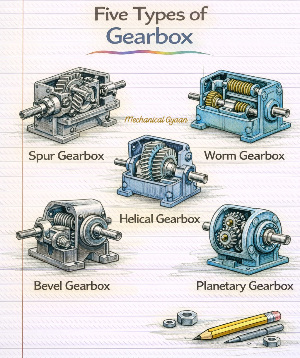 Types of Gearbox... - Mechanical Gyaan | Facebook