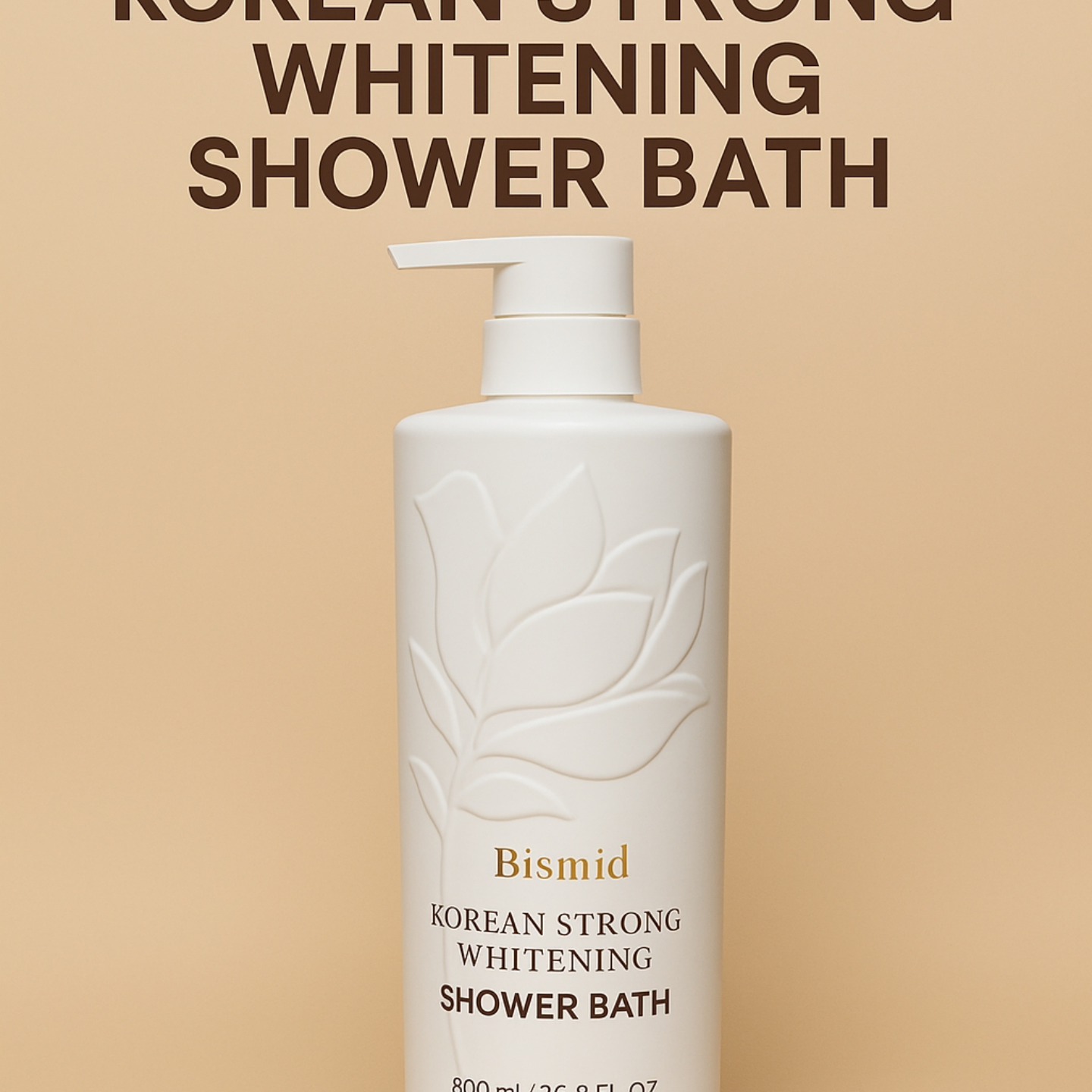 Gel Douche BISMID Korean Super Whitening - 800 Ml - Éclaircissant Et Hydratant - Parfum à Base De Plantes