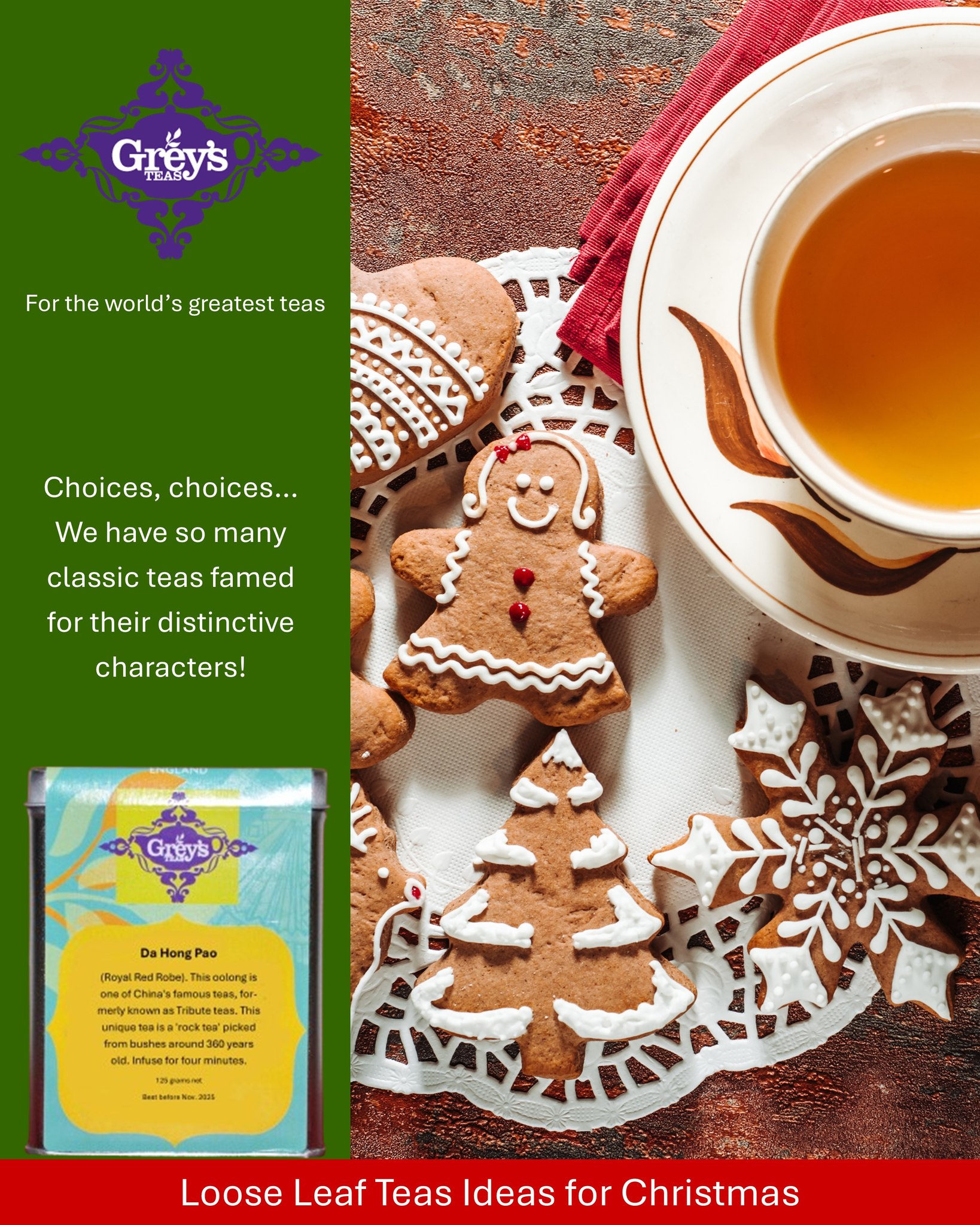 Grey's - Tea ideas for Christmas: Da Hong Pao also known as Royal Red ...