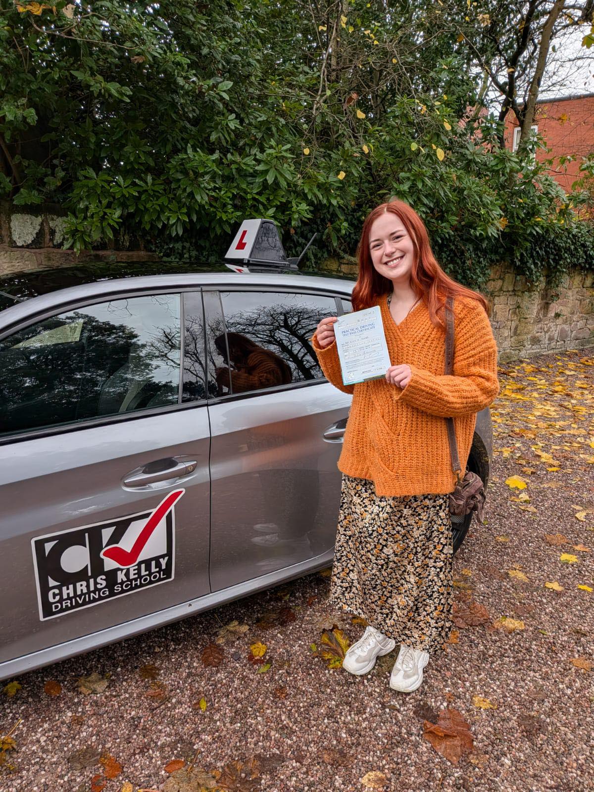 Chris - A very happy Ava with her amazing pass this morning at Upton ...