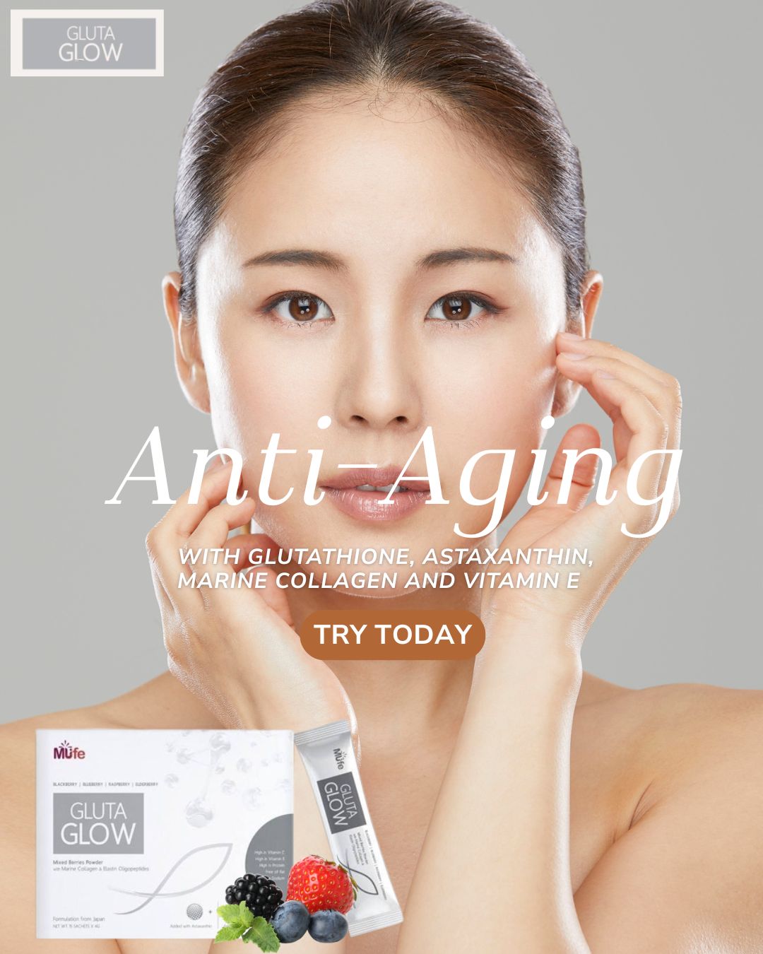 ✨ Let your natural beauty shine from within ✨ With the powerful blend of glutathione, marine collagen, astaxanthin, and vitamin E, GlutaGlow helps brighten your skin, fade dark spots, and boost elasticity —