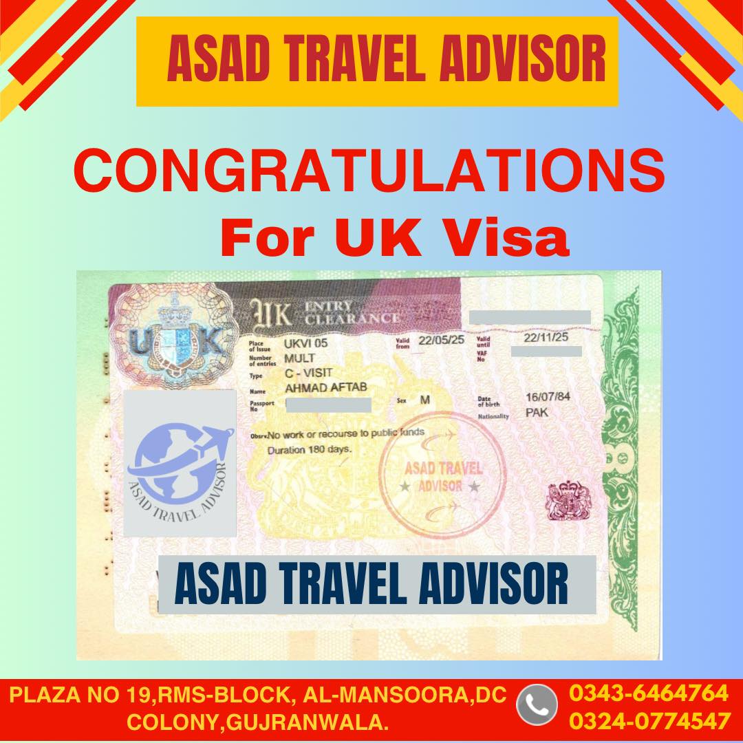 Asad Travel Advisor | Gujranwala