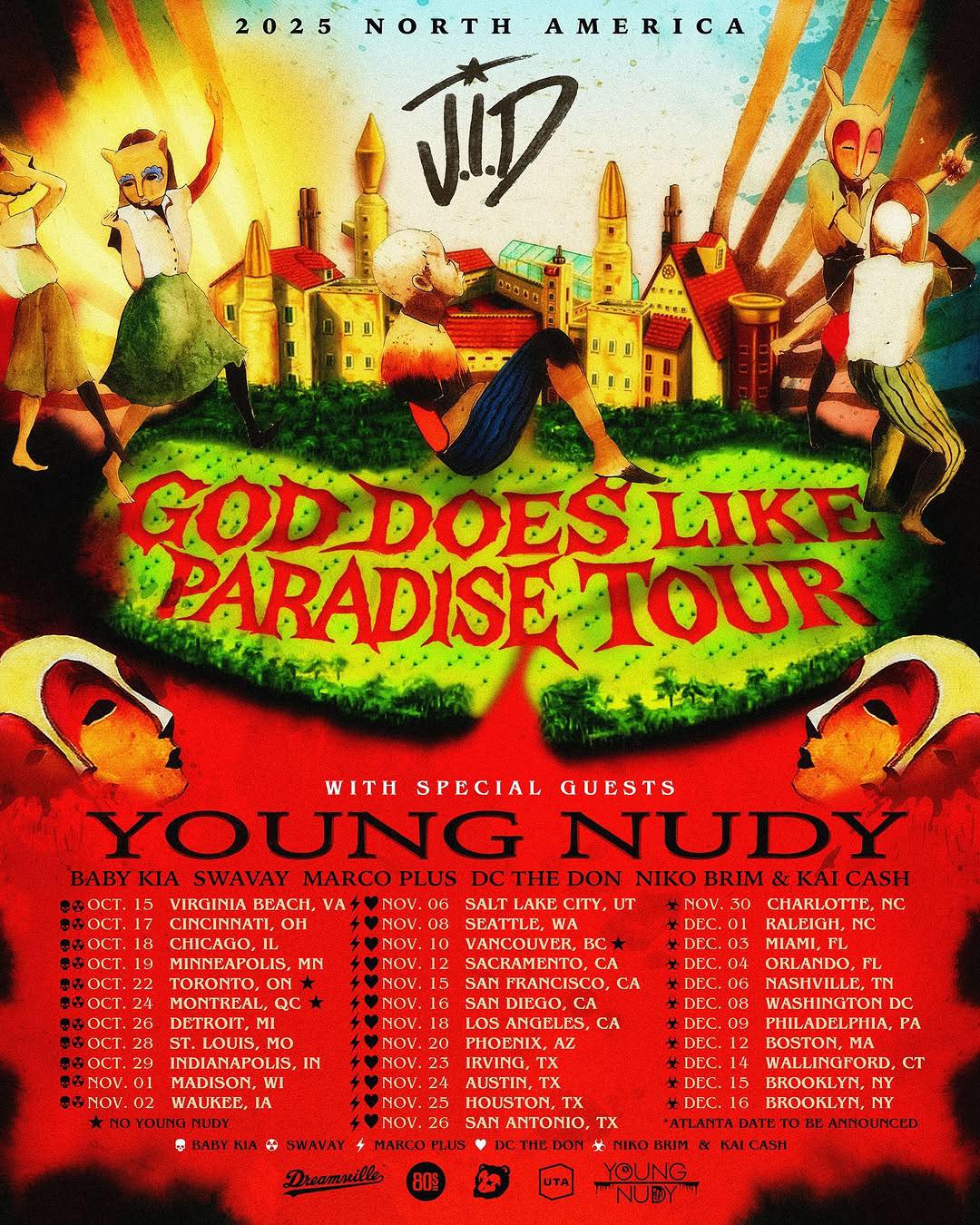 JUST ANNOUNCED! 🚨 J.I.D is bringing the God Does Like Paradise
