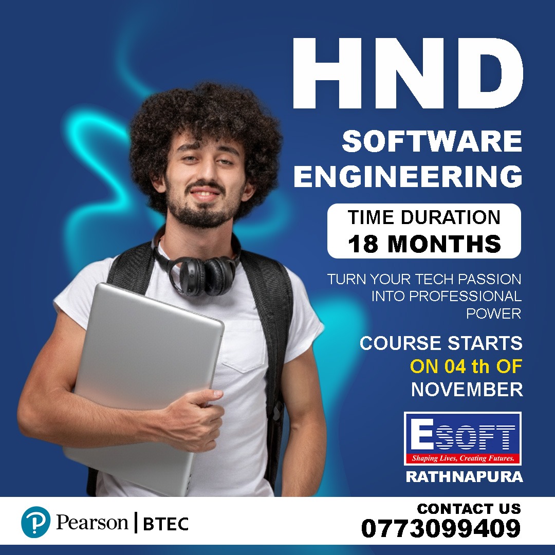 ESOFT - Build your future in tech! Enroll now for the HND in Software ...