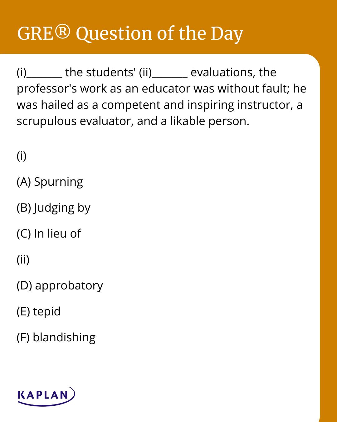 Kaplan - GRE question of the week! Find the answer here: bit.ly/3NThGvZ ...