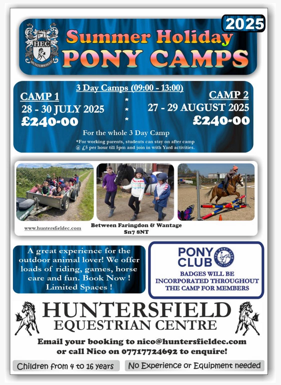Huntersfield Equestrian Centre | Faringdon