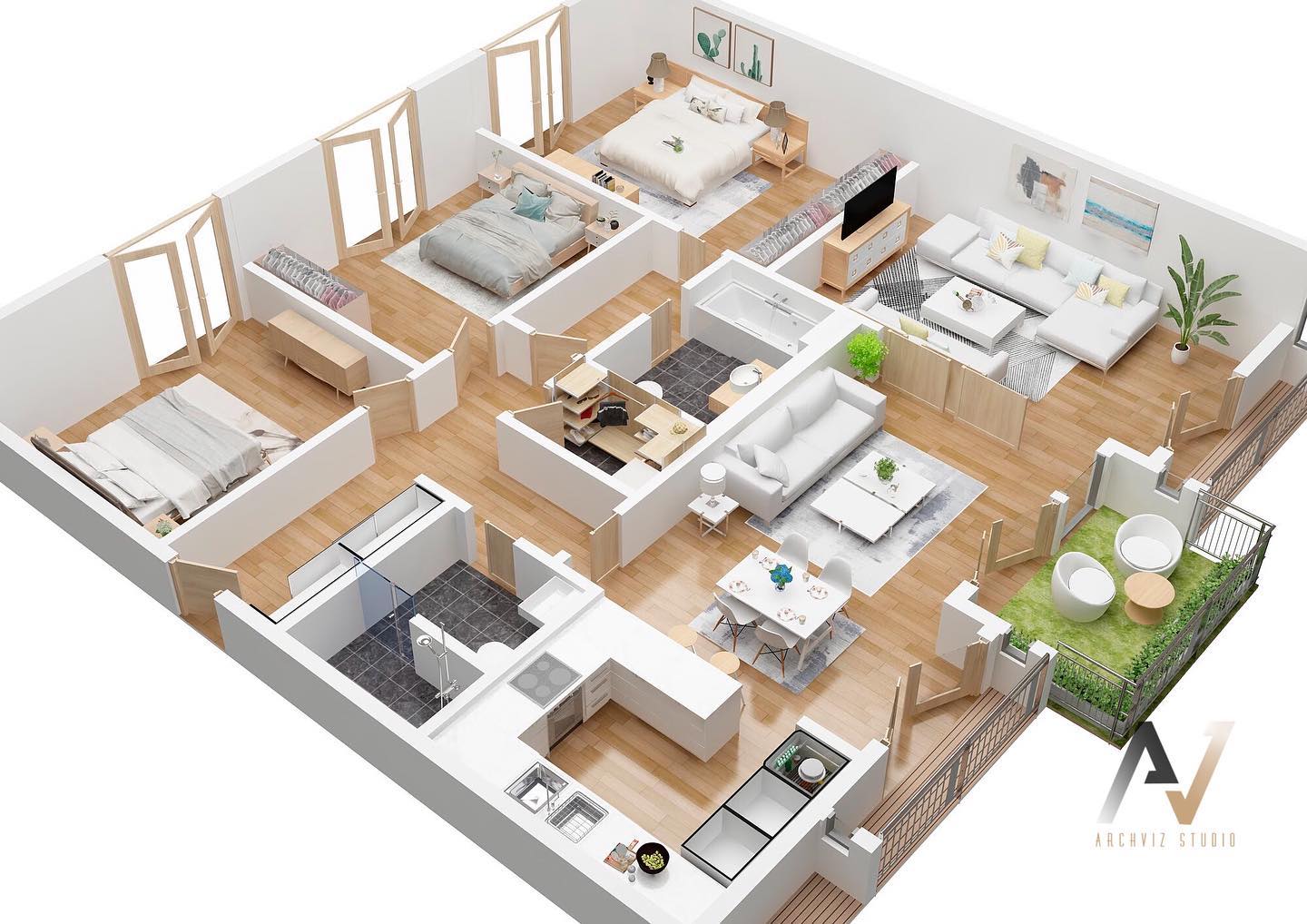 Archvizstudio3D - The 3D floor plan by archvizstudio3d...