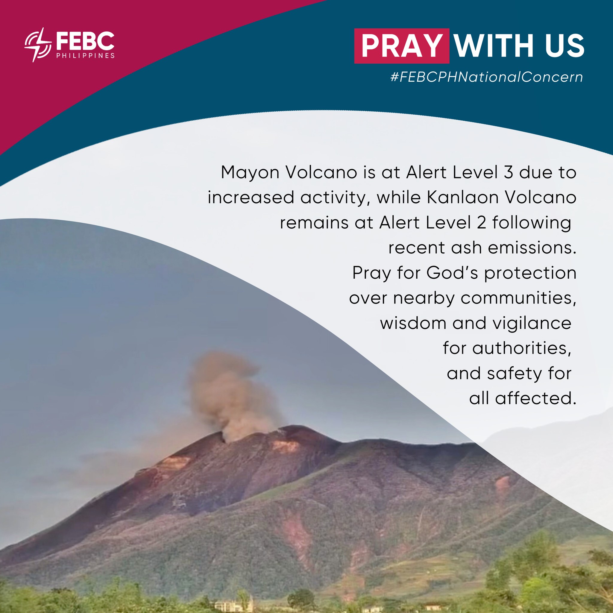 FEBC - Mayon Volcano (Albay) is now under Alert Level 3 following ...