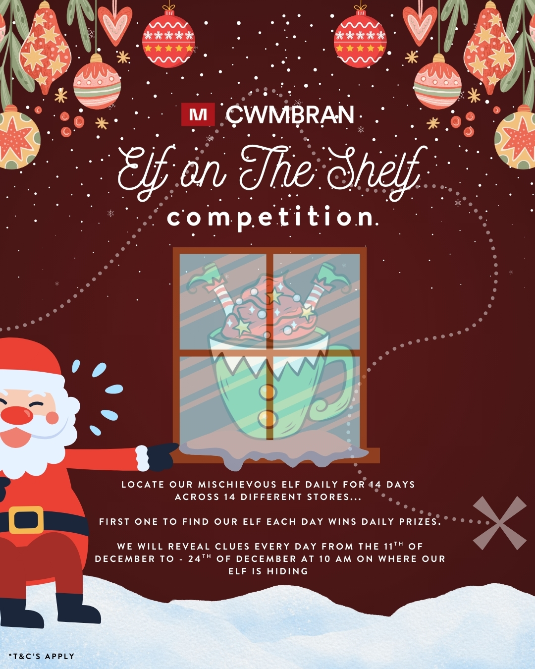 M Cwmbran - The Elf Hunt is ON at M Cwmbran! 🎄 Our cheeky Elf is hiding ...