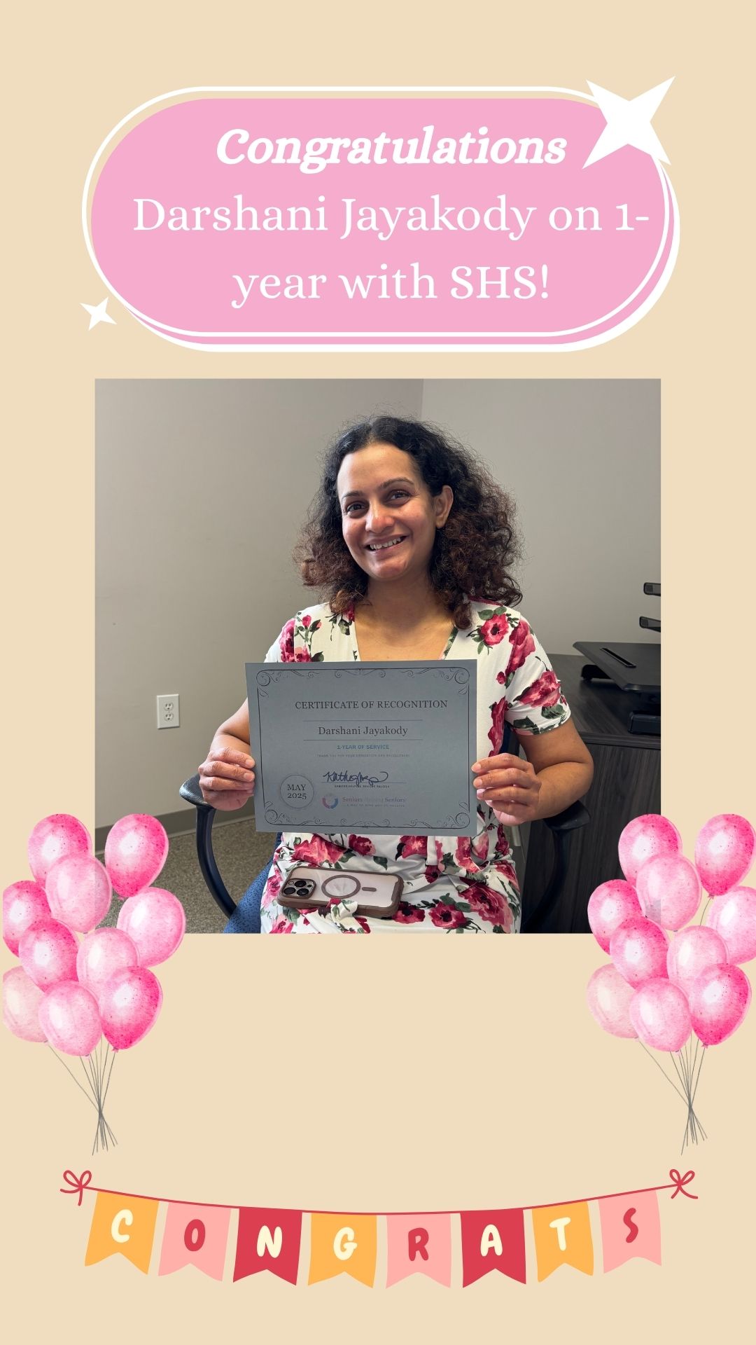 Congratulations Darshani... - Seniors Helping Seniors Raleigh | Facebook