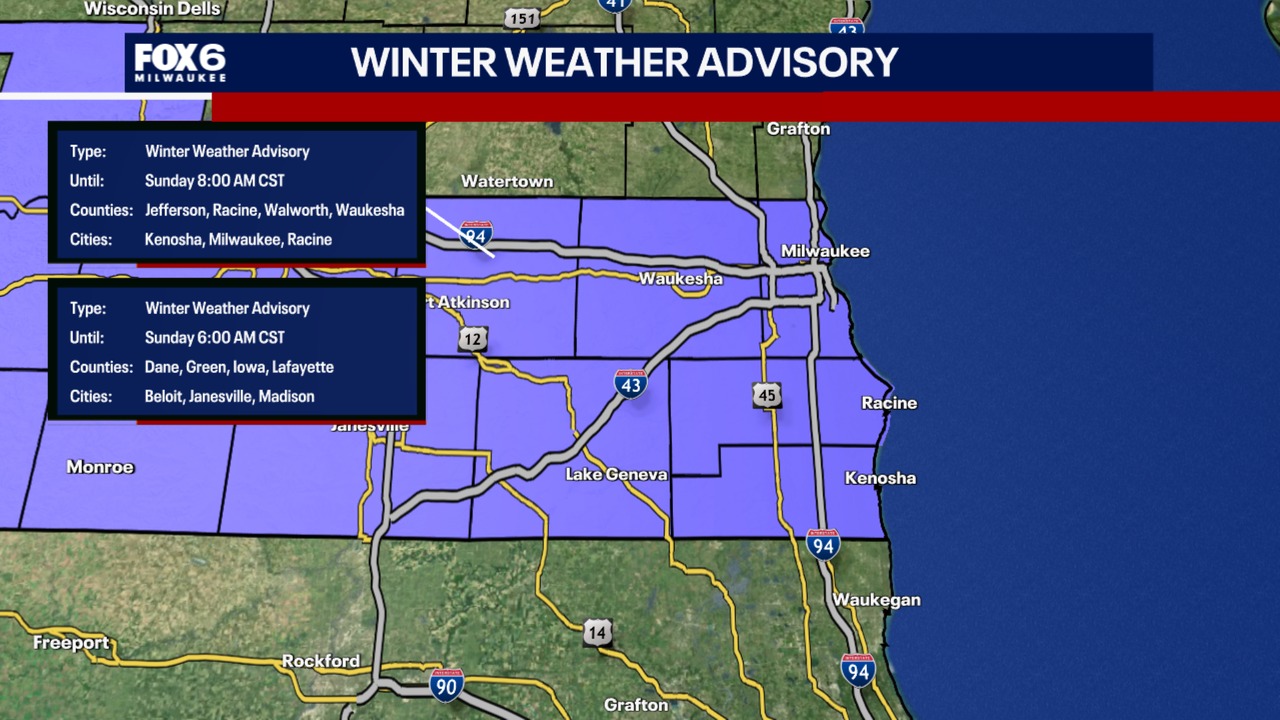 A Winter Weather Advisory has been... - FOX6's Tom Wachs | Facebook