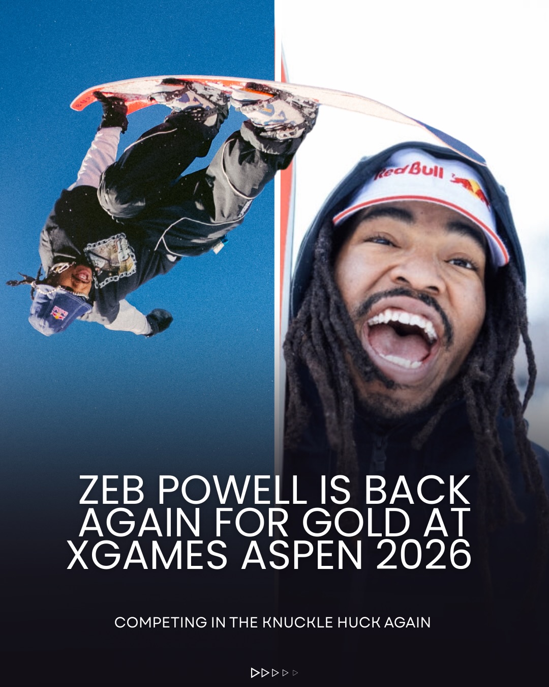 Zeb Powell is back at X Games Aspen 2026, chasing Knuckle Huck
