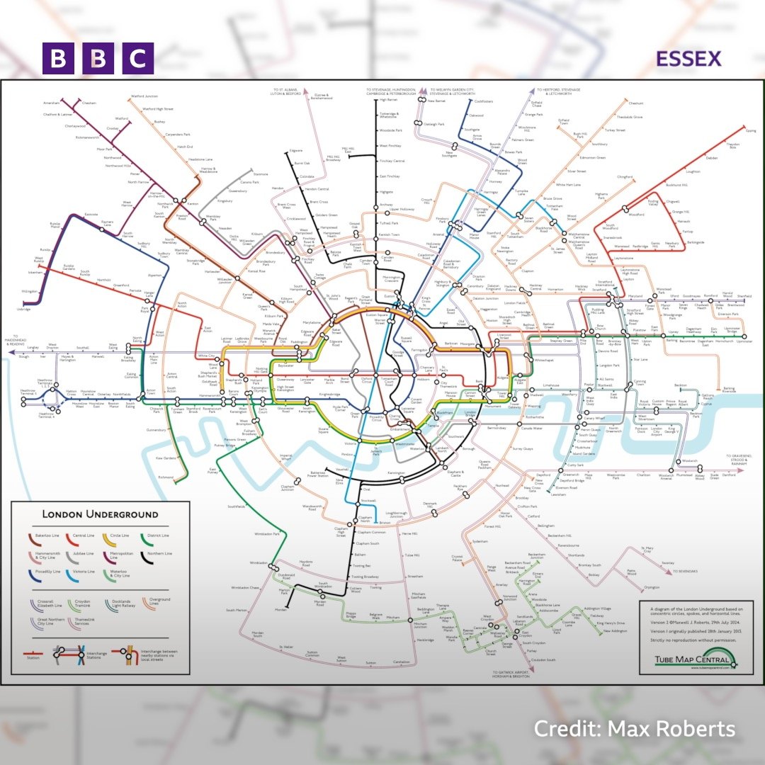 BBC - An Essex designer has redrawn the London Underground map. https ...