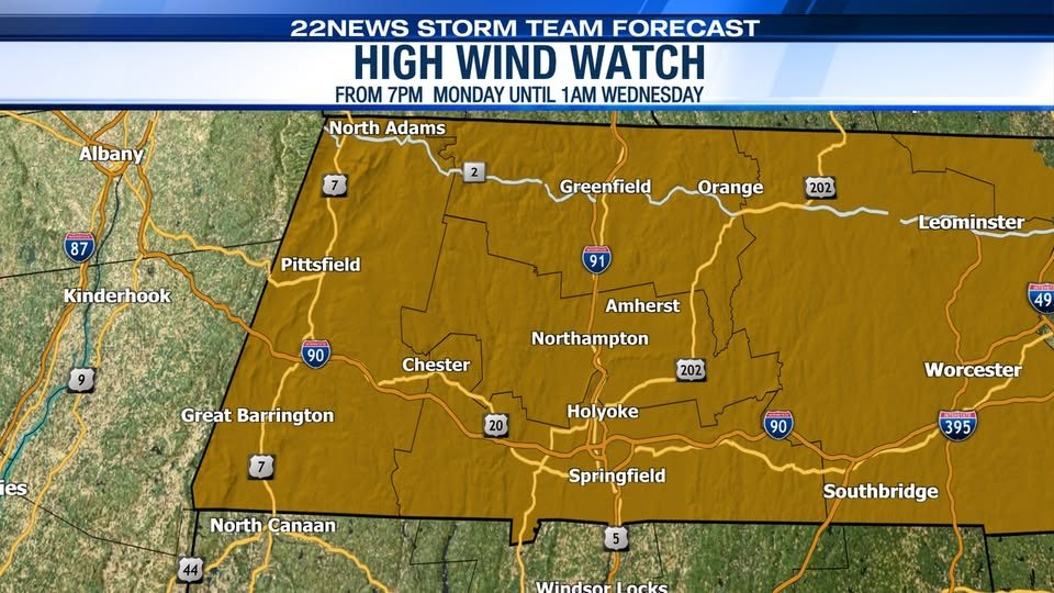WWLP-22News - A High Wind Watch is in effect for all of western ...