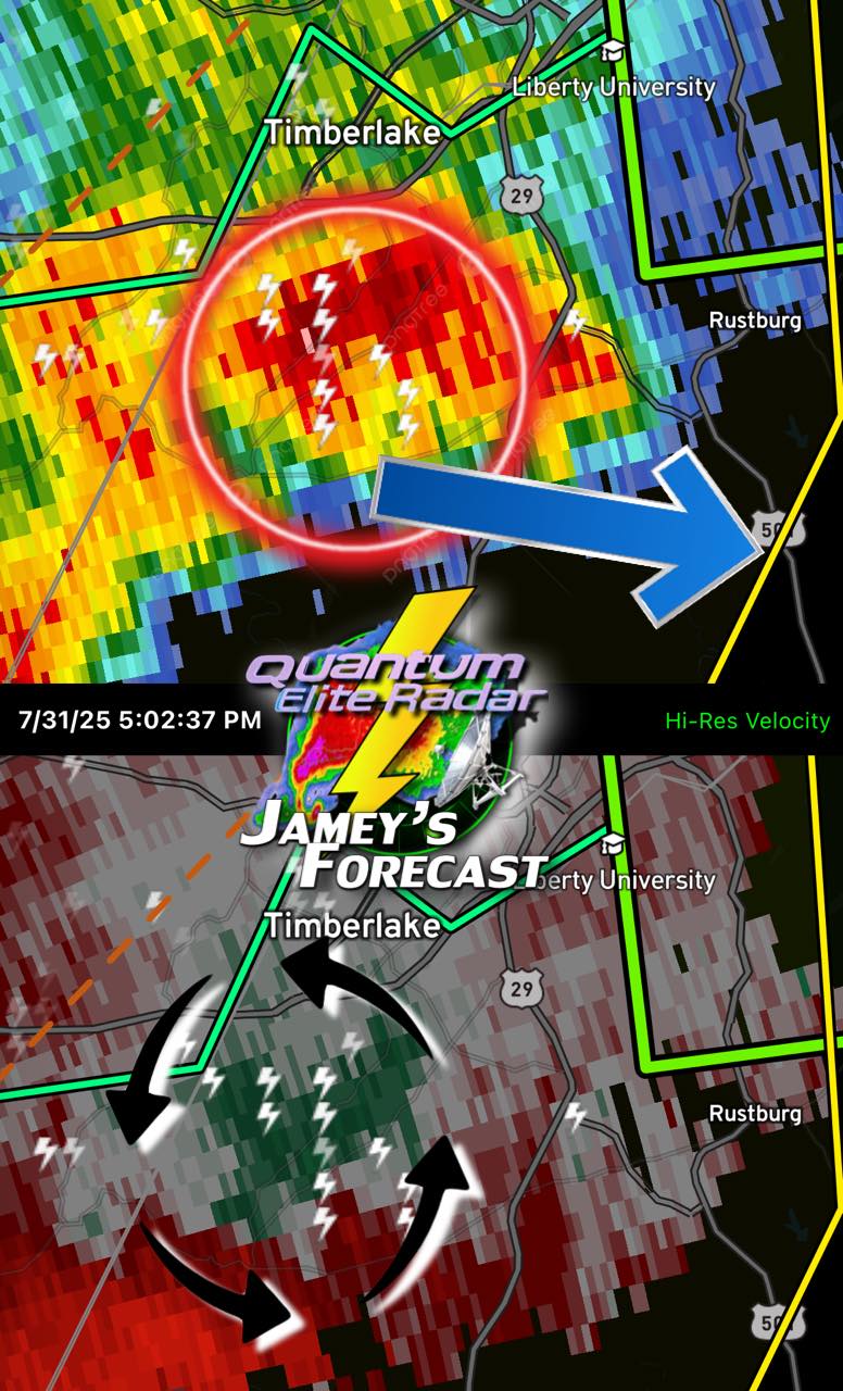 Living in Lynchburg | 5:06 p.m. THU - 7/31/25 ***ROTATION SOUTH OF ...