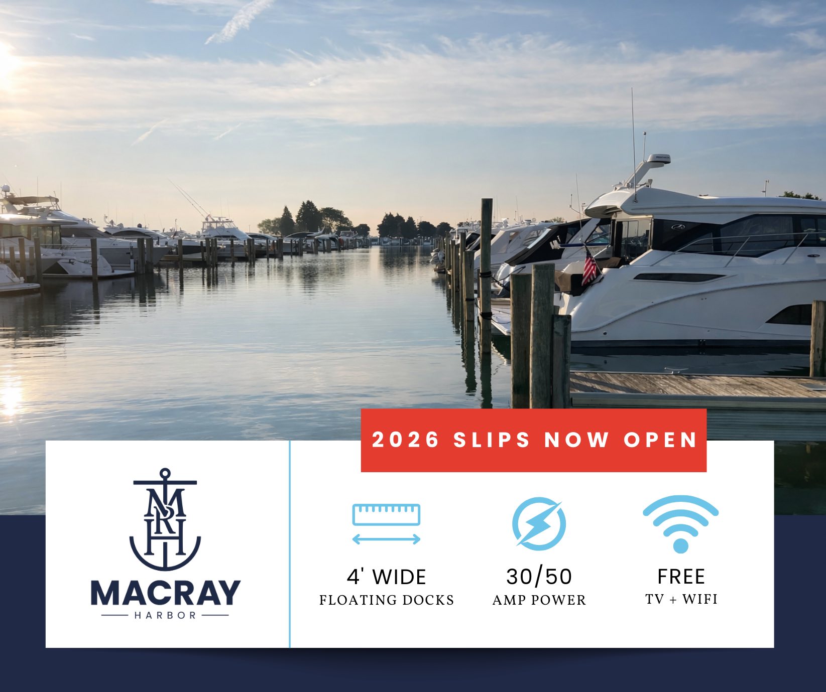 Macray Harbor - Summer 2026 starts here. Slips are now... | Facebook