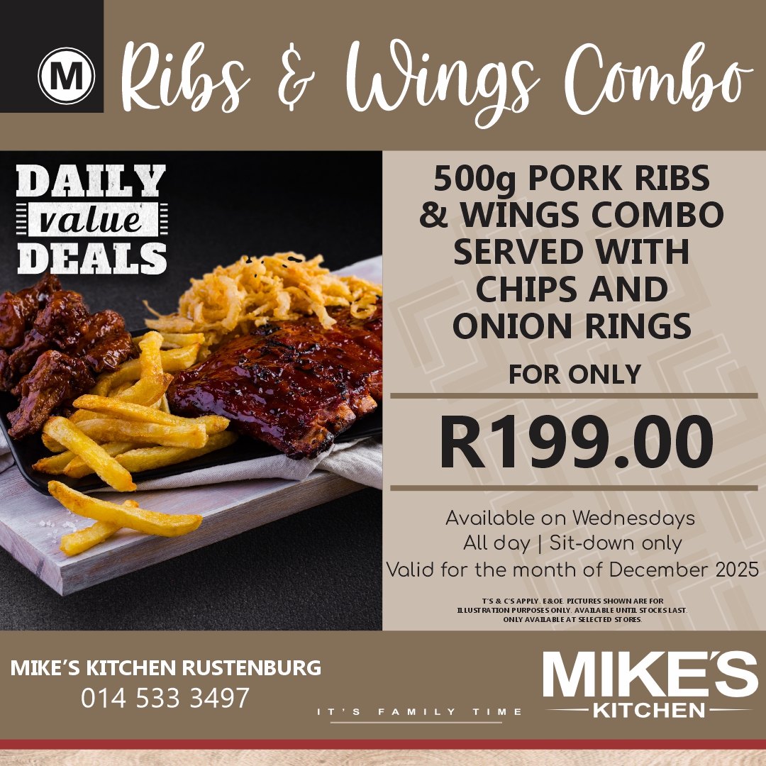 🔥 RIBS & WINGS – WHAT A COMBO!... - Mike's Kitchen Rustenburg | Facebook