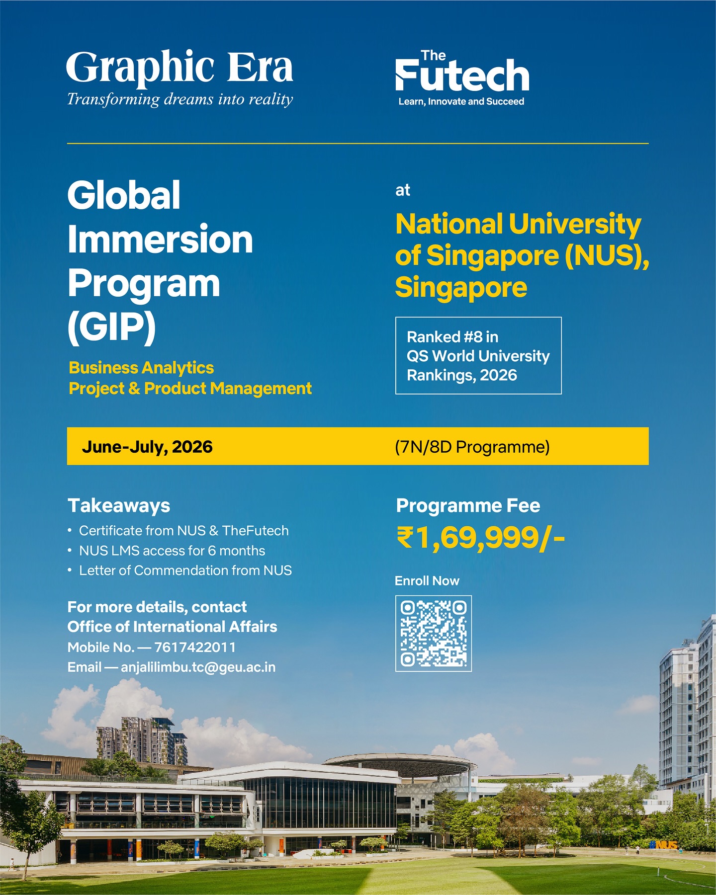 Graphic - 𝐆𝐥𝐨𝐛𝐚𝐥 𝐈𝐦𝐦𝐞𝐫𝐬𝐢𝐨𝐧 𝐏𝐫𝐨𝐠𝐫𝐚𝐦 (𝐆𝐈𝐏) 𝟐𝟎𝟐𝟔 Graphic Era announces the ...
