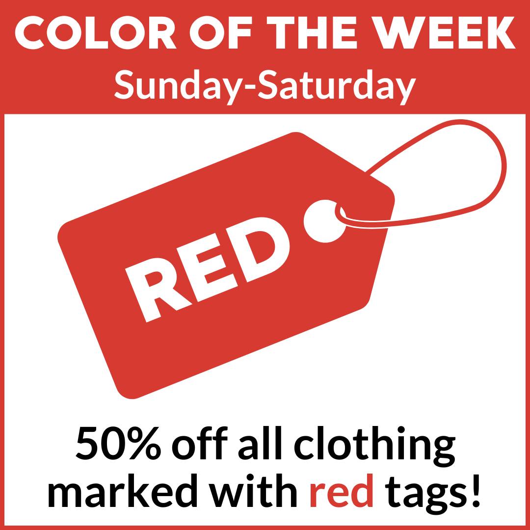 COLOR OF THE WEEK: RED! Get... - Goodwill Industries of Tulsa | Facebook