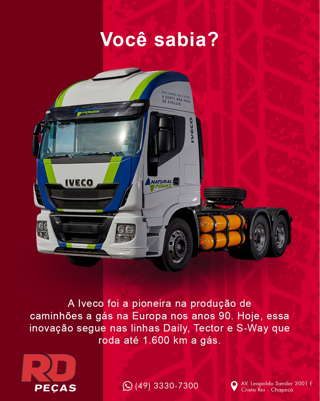 RD - Você sabia? 🔍 A Iveco foi pioneira na produção de caminhões a gás ...