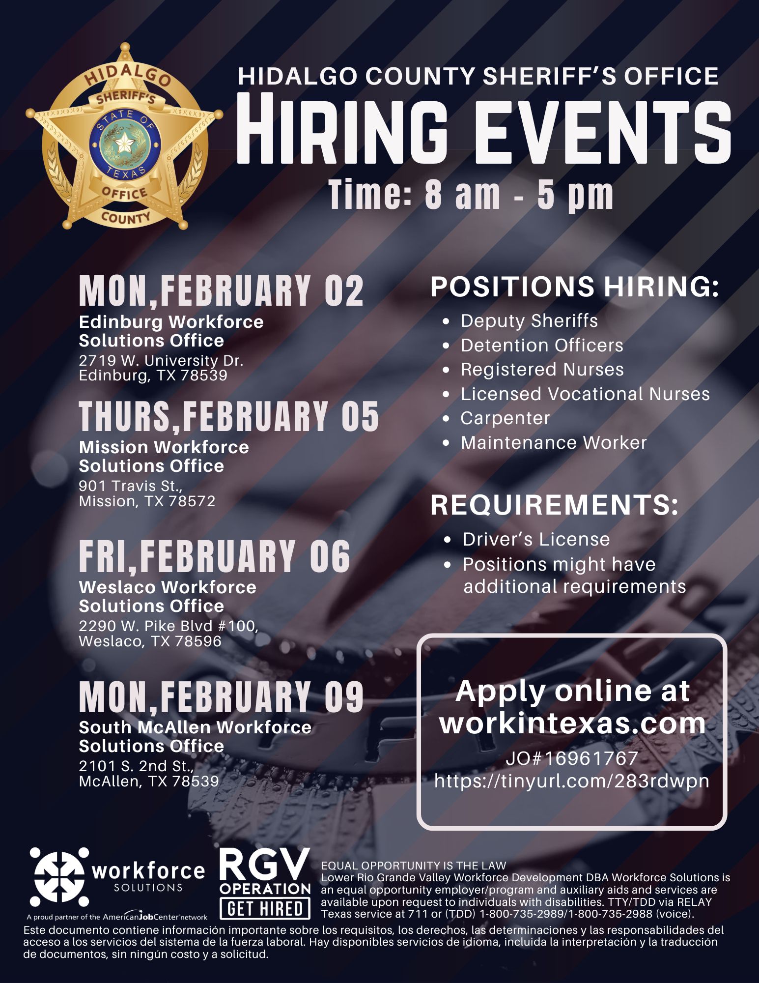 🚨 HIRING EVENT ALERT! 🚨 Hidalgo... - RGV Operation Get Hired | Facebook