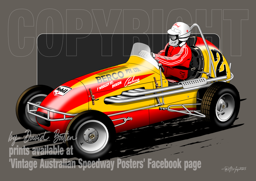 Speedway - LEN BROCK 1960s SPEEDCAR PRINT This is my tribute to ...