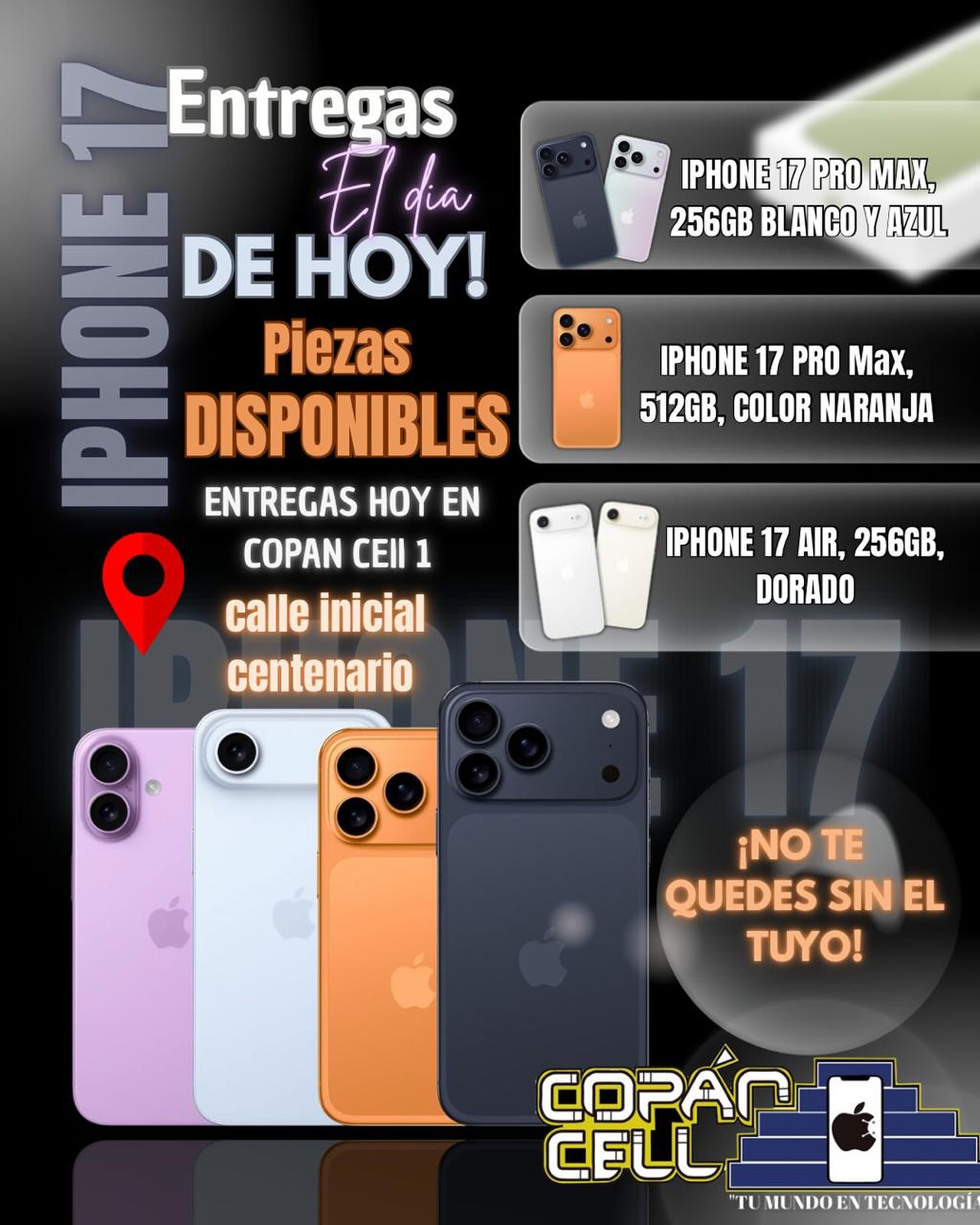 COPAN - 📣 ¡Llegó nuestra 4️⃣ta tanda del iPhone 17 Pro Max! Disponibles ...