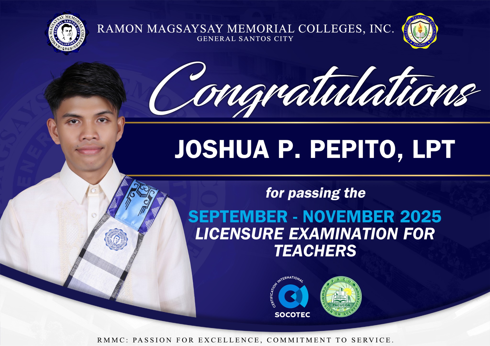 Ramon Magsaysay... - Ramon Magsaysay Memorial Colleges, Inc.