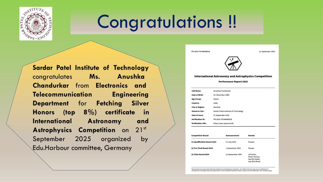 Sardar Patel Insititute Of Technology | Mumbai
