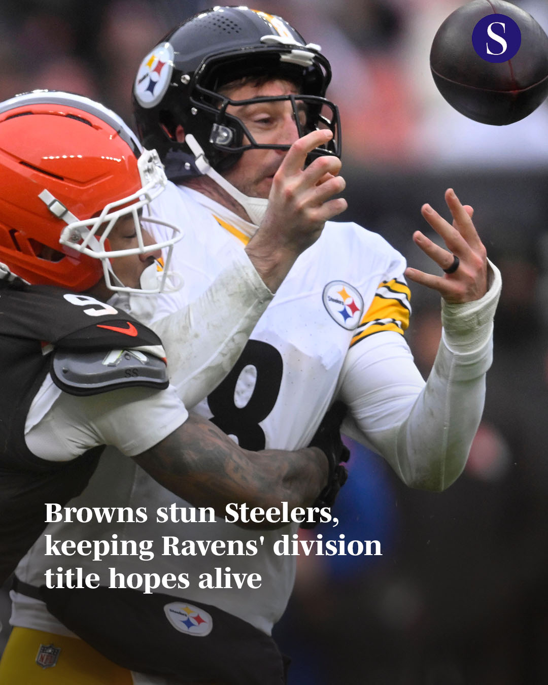 The Baltimore - With the Browns stunning the Steelers, 13-6, on Sunday ...