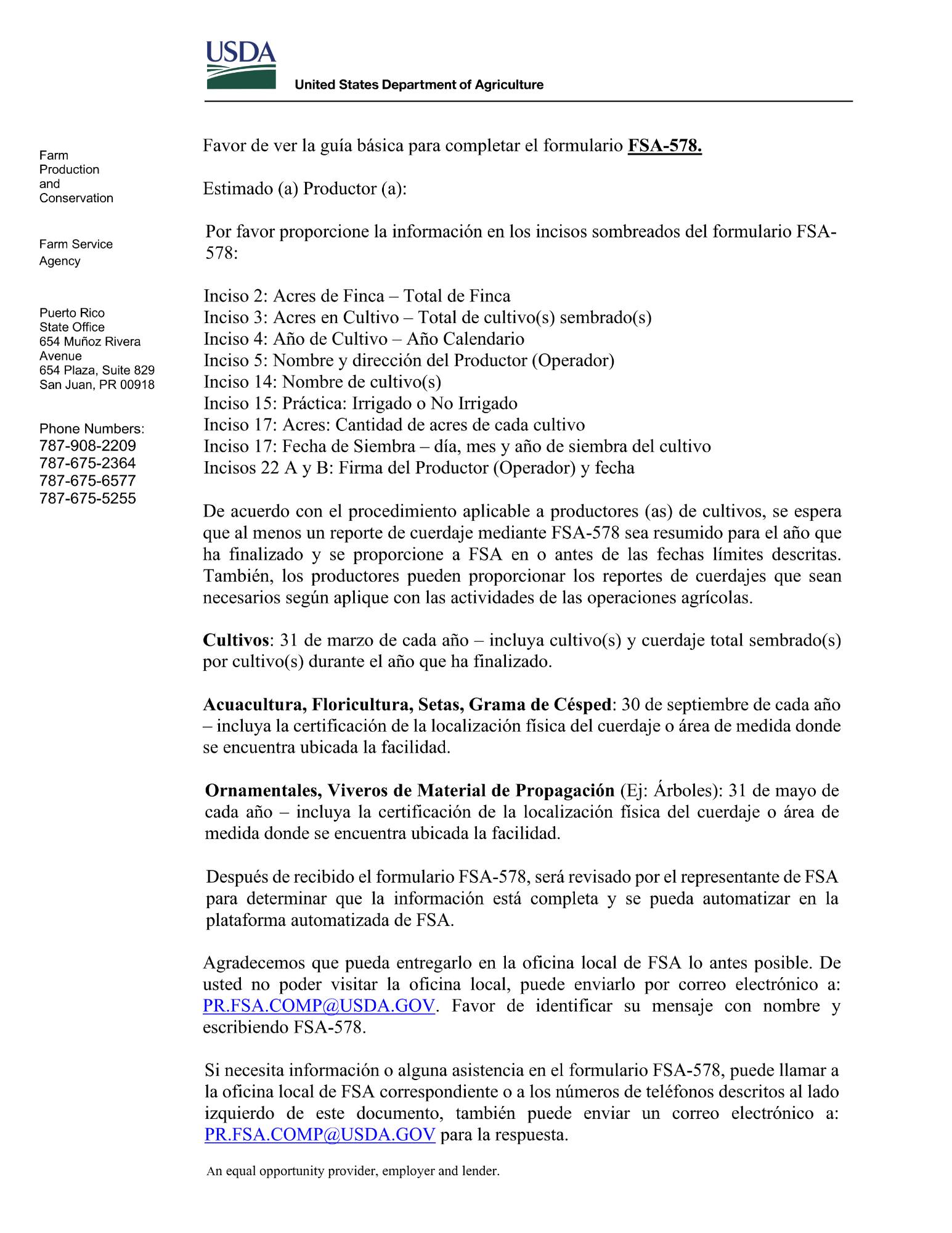 Programa Orientación y Asistencia para Agricultores y Ganaderos | San Juan