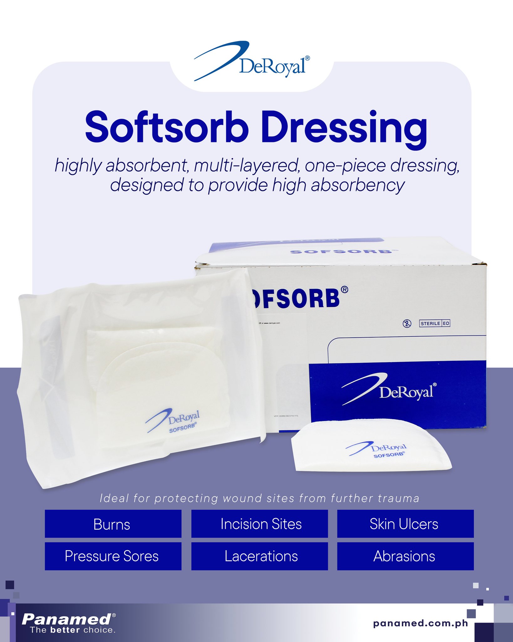 Panamed - DeRoyal Softsorb Dressing delivers superior absorbency ...