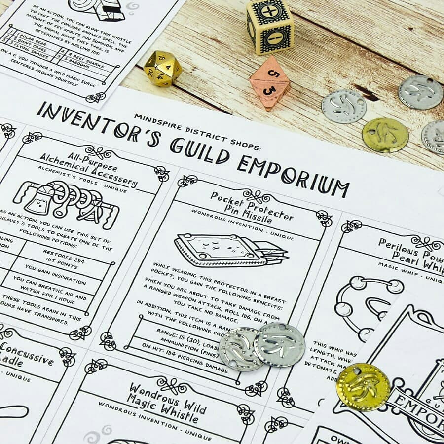 RPG TOONS - 🔧 Inventor's Guild Emporium 🔧 . A messy series...