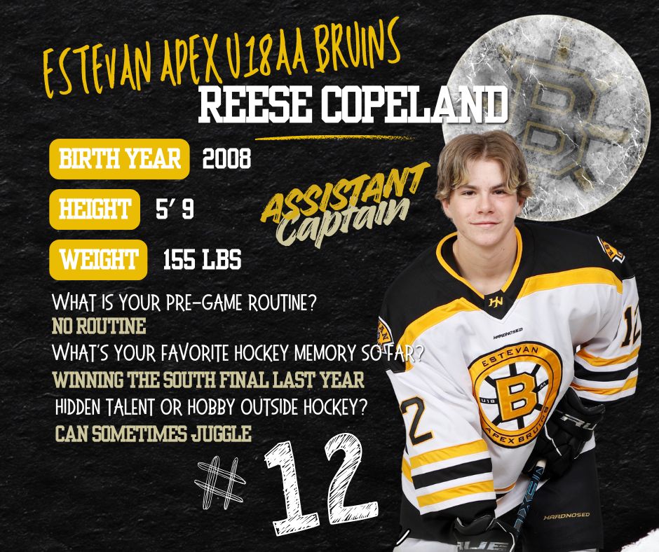 💛 Player Introduction – Riley... - Estevan Apex U18 AA Bruins | Facebook