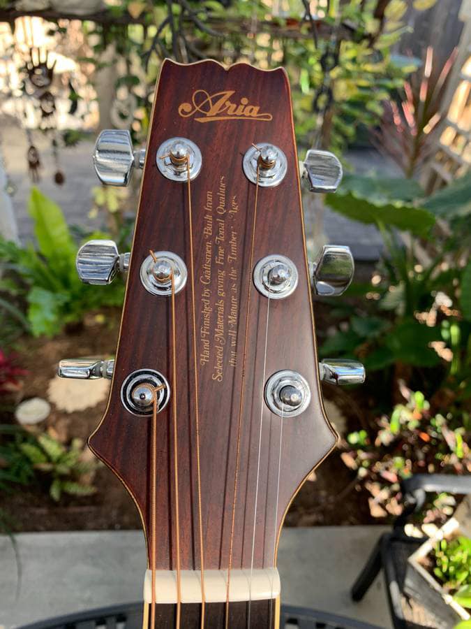 What is the story behind the Aria SW-40 acoustic guitar?