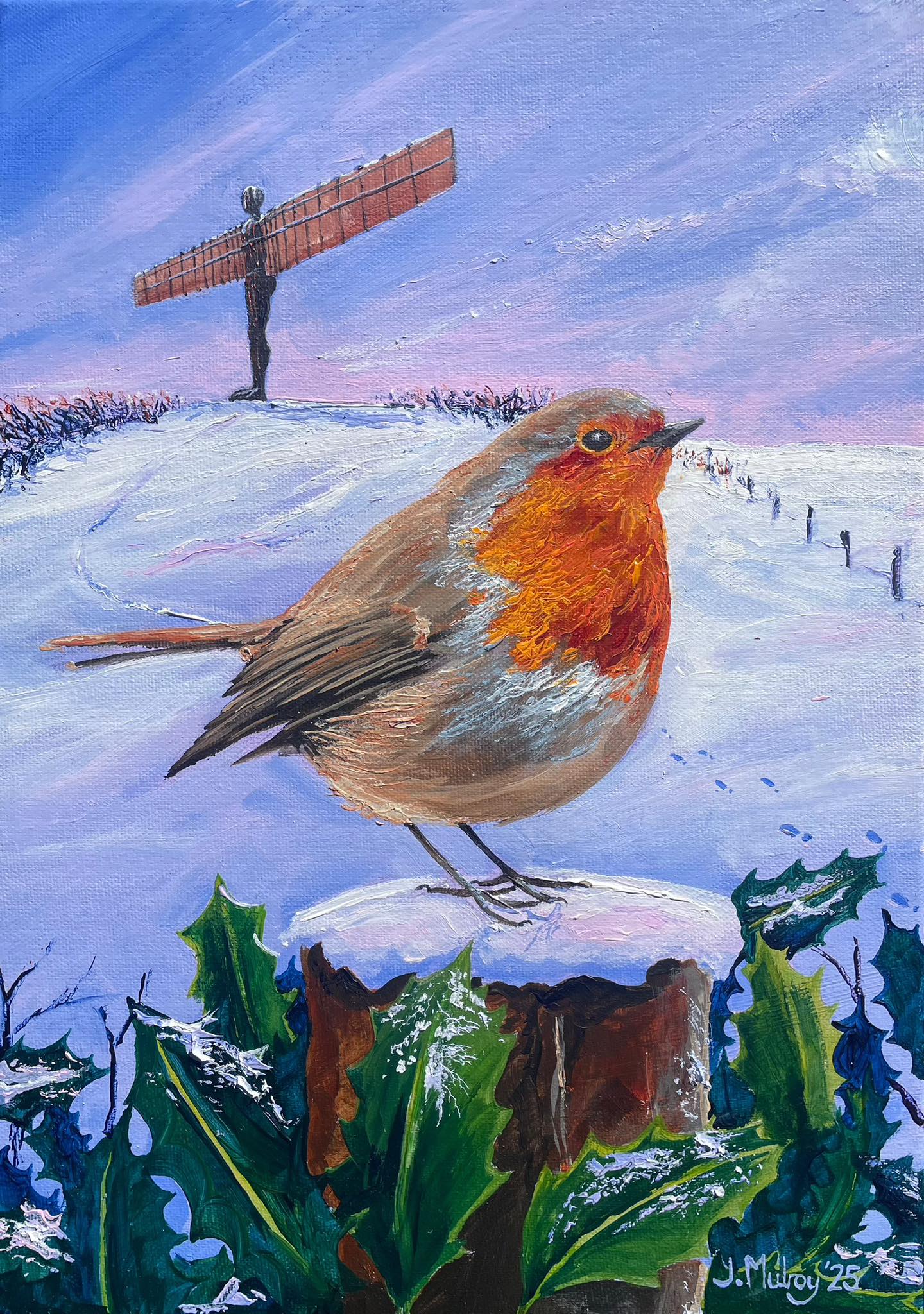 Arty - Introducing my latest artwork guys.. ‘The Robin and the Angel’ 😇 ...
