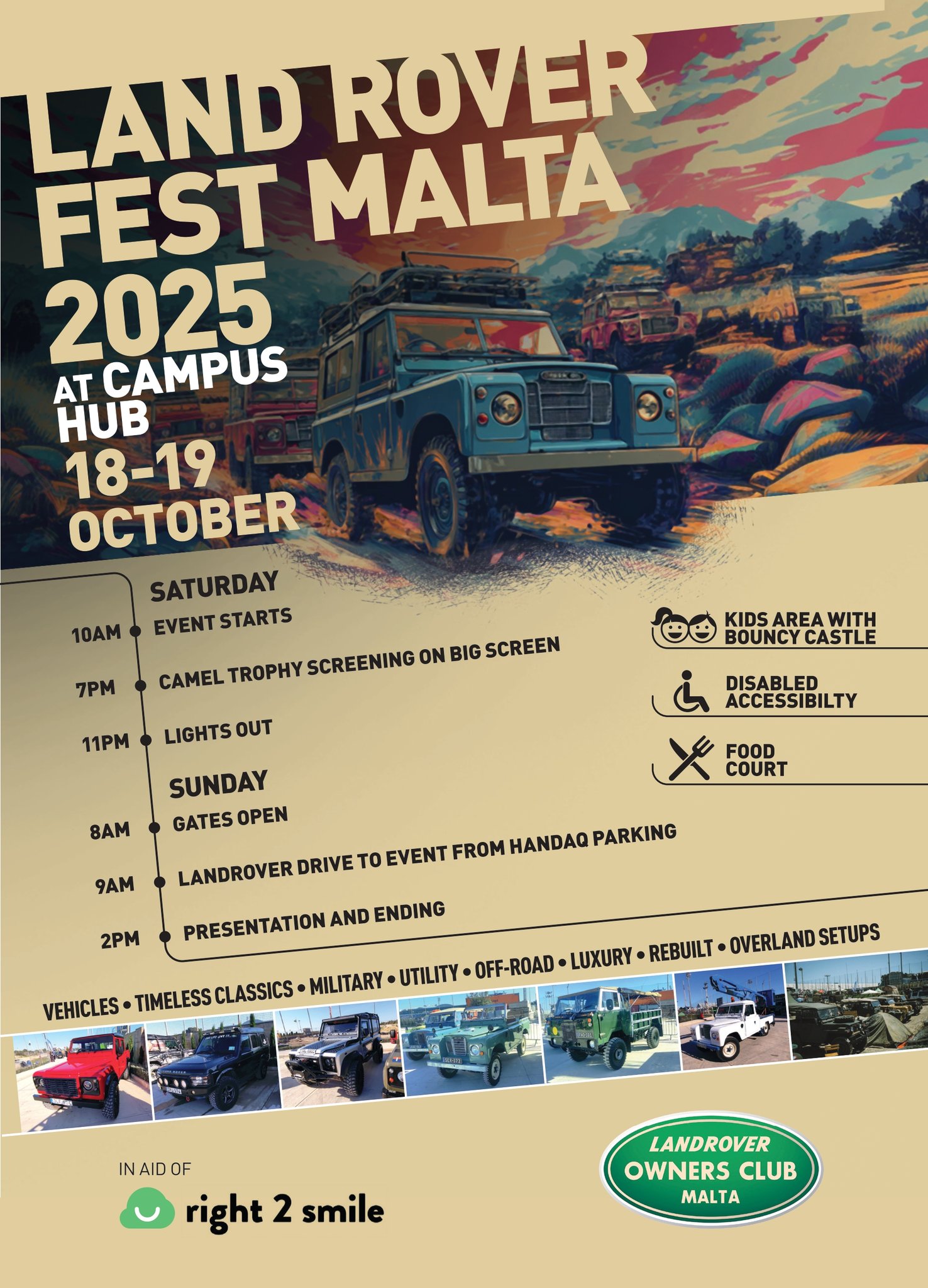 Land Rovers in Malta